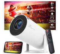 Extralink Projector Portable 4K, Mini Proyector Portátil con Android 11, Quad-Core Arm Cortex-A53, 200 ANSI, Altavoz HiFi de 3W, Corrección Trapezoidal Automática, WiFi de Doble Banda, Bluetooth 4.1