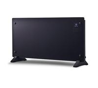 Extralink Radiador Eléctrico Bajo Consumo 2000W WiFi Cristal Pared, Negro | Radiador eléctrico con tres niveles de potencia 800, 1200 y 2000 W, control WiFi, programador semanal, modo ECO y antihielo