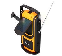 Extralnik Radio Emergencia Am/FM, Radio Solar y de manivela con Power Bank 6000mAh, 6 Modos de Carga, USB C, Linterna Dinamo y luz de Lectura con 4 Modos, SOS, Equipo de Emergencia, Supervivencia