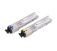 EXTRALINK Módulo Transceptor SFP WDM Monomodo 1.25G SC 1310/1550nm hasta 3 km - Compatible con Ubiquiti UniFi Netgear Cisco TP-Link MikroTik QNAP Zyxel - Transceptor Gigabit para Switch y Router