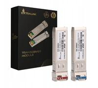 Extralink SFP+ 10G | Moduł SFP+ WDM | 10Gbps 1270/1330nm, single mode, 2km, para