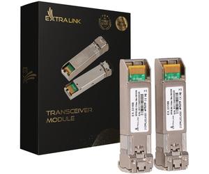 Extralink SFP28 25G 2-Pack | Módulo SFP28 | 25Gbps, LC/UPC Dúplex, 1310nm, 10km, modo único, DOM