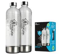 Extralink Smart Life 2 botellas 1L PET para máquina de agua con gas, compatibles con Extralink Hydrospark, carbonatación de ligera a alta, botellas para maquina agua con gas, práctica y elegante