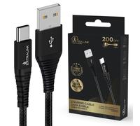 Extralink smart life cable usb c, nylon trenzado, cable usb a a usb c