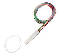 EXTRALINK Splitter sin conectores, cable fibra óptica 1:8 PLC ethernet, 900um, 1,5m, divisor fibra optica, cable óptico, divisor de fibra óptica para redes FTTH STEEL BOX