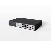 Extralink Victor, Switch Ethernet, Switch 8 Puertos PoE/PoE+, 2X SFP, 1 Puerto Console, 150W, Gestionable, Switch Gigabit, Auto MDI/MDIX, QOS, VLAN, AI PS, Extend, Switch PoE, Funcionamiento Sencillo