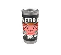 Extraña es mi vida normal de axolotl Retro Axolotl Vaso térmico de acero inoxidable de doble pared