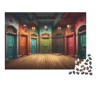 Extraña Puerta de Color 1000 Piezas Rompecabezas para Adultos Rompecabezas Juego Familiar Juegos Desafiantes EduGatosivos Un Gran Regalo para Todos Los Adultos 1000pcs (75x50cm)