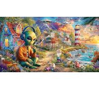 Extranjero Puzzle de 1000 Piezas - Actividad Familiar Divertida Idea Juego Estimulante para Adultos 75x50/1000pcs