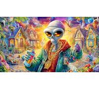 Extranjero Puzzle de 1000 Piezas - Papel Reciclado Puzzle para Adultos y niños DesaFío edugatoivo 38x26/1000pcs