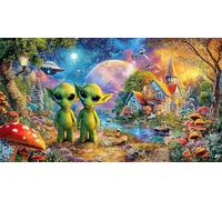 Extranjero Puzzle de 1000 Piezas para Adultos - Papel Reciclado Decoración de Pared & Regalo Familiar Divertido 38x52/1000pcs