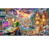 Extranjero Puzzle para Adultos de 1000 Piezas de Papel Reciclado - Juego Familiar Divertido & Estimulante Actividad para casa 38x52/1000pcs