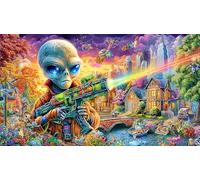 Extranjero Rompecabezas de 1000 Piezas para Adultos - Cartón Reciclado - Decoración 75x50cm/1000pcs