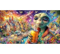 Extranjero Rompecabezas de 1000 Piezas para Adultos - Cartón Reciclado para Decoración 38x26cm/1000pcs