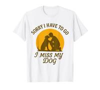 Extraño a mi Perro Lo Siento Tengo Que IR Vintage Sunset Love Camiseta