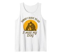Extraño a mi Perro Lo Siento Tengo Que IR Vintage Sunset Love Camiseta sin Mangas