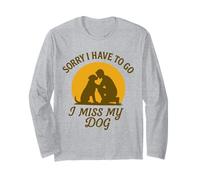 Extraño a mi Perro Lo Siento Tengo Que IR Vintage Sunset Love Manga Larga