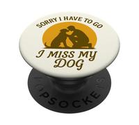 Extraño a mi Perro Lo Siento Tengo Que IR Vintage Sunset Love PopSockets PopGrip Adhesivo