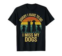 Extraño a mis Perros, lo Siento, Tengo Que IR al Atardecer Retro Camiseta