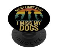 Extraño a mis Perros, lo Siento, Tengo Que IR al Atardecer Retro PopSockets PopGrip Adhesivo