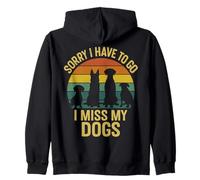 Extraño a mis Perros, lo Siento, Tengo Que IR al Atardecer Retro Sudadera con Capucha