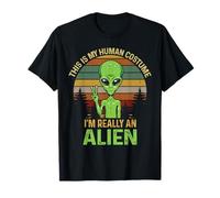 Extraño Divertido Este es mi Disfraz Humano, Soy Realmente un alienígena Camiseta