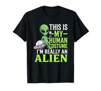 Extraño Divertido Este es mi Disfraz Humano, Soy Realmente un Extraterrestre Camiseta