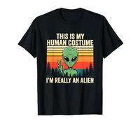 Extraño Divertido Este es mi Disfraz Humano, Soy Realmente un Extraterrestre Camiseta