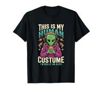 Extraño Divertido Este es mi Disfraz Humano, Soy Realmente un Extraterrestre Camiseta
