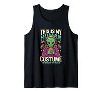 Extraño Divertido Este es mi Disfraz Humano, Soy Realmente un Extraterrestre Camiseta sin Mangas