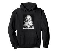Extraño y feo sujetador de papa con cara humana en ropa interior Sudadera con Capucha