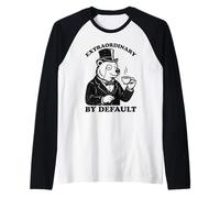 Extraordinario Amante del Oso de té Victoriano por defecto Camiseta Manga Raglan