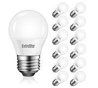EXTRASTAR 12 x Bombillas LED E27, 400 Lúmen, 5W, Luz Fría 6500K, No regulable