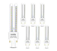 EXTRASTAR 2 Pines Bombillas LED PLC Tubo 2U,12W, Maiz G24, 1200Lm, Blanco Cálido 3000K, No regulable Pack de 6