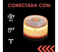EXTRASTAR Baliza V16 Luz Emergencia Coche Homologado DGT, con SIM y Datos Pagados hasta 2038, Baliza v16 Homologada dgt con Geolocalizador, Obligatoria enero 2026, Luz v16 con Geolocalización 3.0,