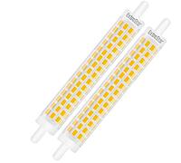 EXTRASTAR Bombilla LED de 8 W R7S de 118 mm, fina, doble efecto lineal, J118, no regulable, blanco cálido, 3000 K, equivalente a 64 W, 800 lm, paquete de 2