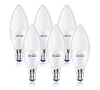 EXTRASTAR Bombilla LED Vela E14 6W, Luz Natural 4200K, 480Lm, No Regulable, 6Pcs