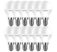 EXTRASTAR Bombillas LED E14, 425 Lúmen, 5W, Luz Cálida 3000K, CRI> 80, No regulable，Paquete de 12