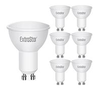 EXTRASTAR Bombillas LED GU10 6W, 500 Lúmen, Luz Cálida 3000K, No regulable, Paquete de 6