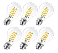 EXTRASTAR Bombillas Vintage Led E27 10W, Luz Cálida 2700K, 1300Lm, Lampara Decorativa Retro Edison A60 Bulbo Filamento Tungsteno, No regulable, 6Pcs