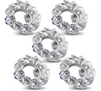 EXTRASTAR Cristal Foco Empotrable Downlight, Cristal Marco para Focos Empotrados, Aro Para Bombillas GU10 5pcs