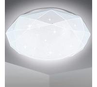 EXTRASTAR Lámpara de techo LED Panel LED UFO ultrafino redondo blanco 6500K 1900LM, Lámpara de techo para sala de estar Dormitorio Baño Cocina Pasillo y balcón 35cm 24W