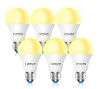 EXTRASTAR - Pack de 6 bombillas LED E27 (equivalente a 80 W), 3000 K blanco cálido 800 lúmenes, no regulable