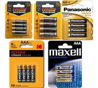Extrastar Panasonic Maxell Kodak 48 pilas en blister de 4 unidades AA-AAA LR03 LR06