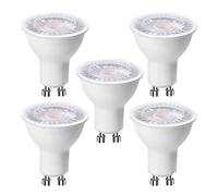 EXTRASTAR Paquete de 5 bombillas LED GU10 de 6 W (equivalente a 60 W), blanco cálido 3000 K, 500 lúmenes, bombilla LED GU10, haz ancho de 120°, foco empotrado sin parpadeo, no regulable