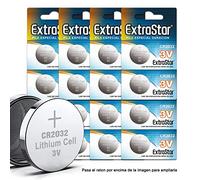 EXTRASTAR Pilas de botón de Litio 3V Power on Demand CR2032, Paquete de 20 Unidades