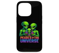 Extraterrestre Bebiendo té Boba Carcasa para iPhone 13 Pro