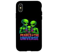 Extraterrestre Bebiendo té Boba Carcasa para iPhone X/XS