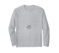 Extraterrestre de Cerveza Extraterrestre Alien Beber Beer UFO Manga Larga, Unisex para Adultos, Gris Jaspeado, S