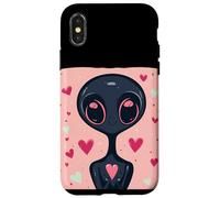 Extraterrestre divertido de San Valentín para los amantes del espacio y los ovnis Carcasa para iPhone X/XS